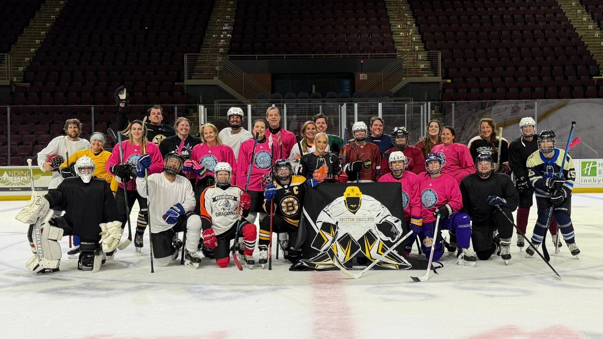 The Maine Chill hockey community gathered on the ice at Cross Insurance Arena